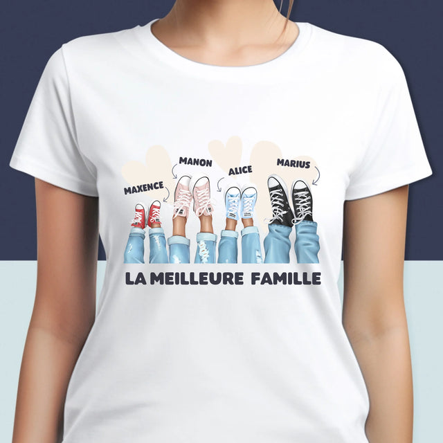 La Création Du Personnage: La Famille Baskets  - T-Shirt Pour Femmes
