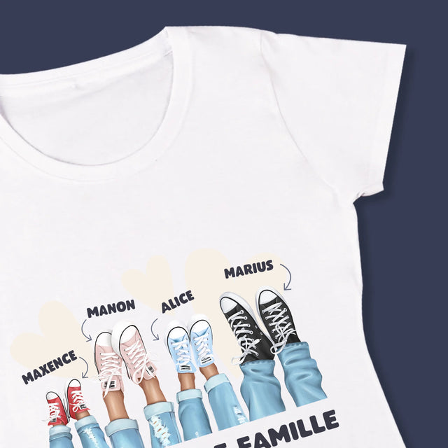 La Création Du Personnage: La Famille Baskets  - T-Shirt Pour Femmes