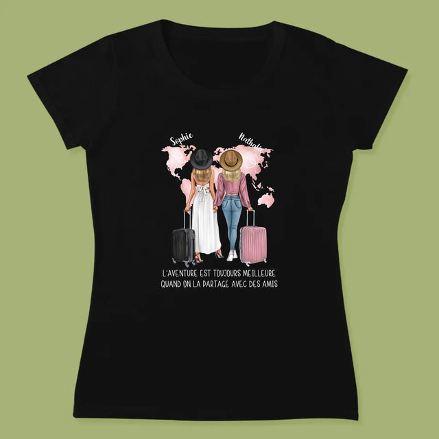 La Création Du Personnage: Amies Voyageuses - T-Shirt Pour Femmes