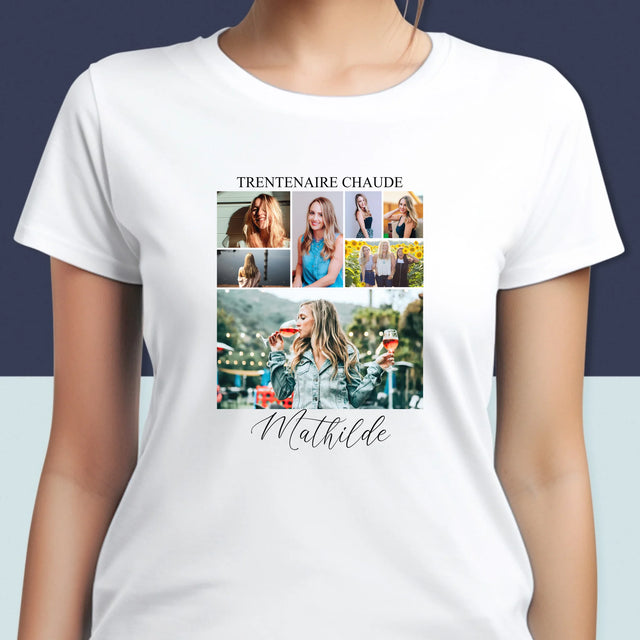 Le Collage Photo: Trentenaire Chaude - T-Shirt Pour Femmes
