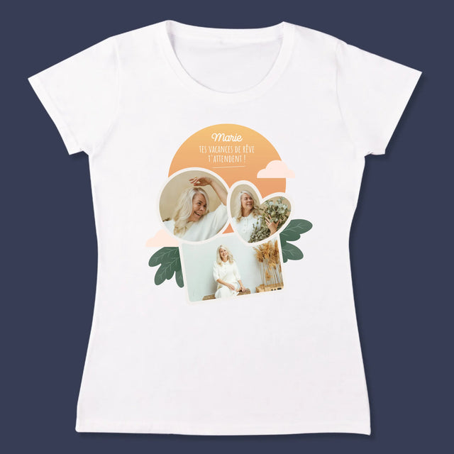 Le Collage Photo: Les Vacances De Rêve - T-Shirt Pour Femmes