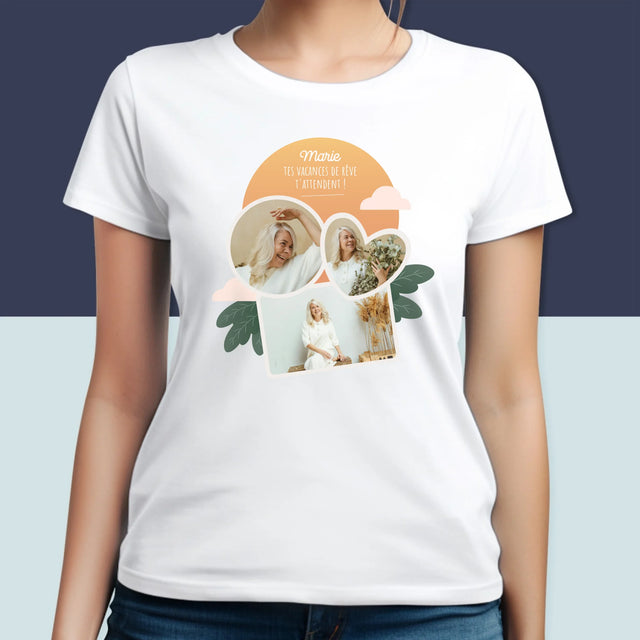 Le Collage Photo: Les Vacances De Rêve - T-Shirt Pour Femmes