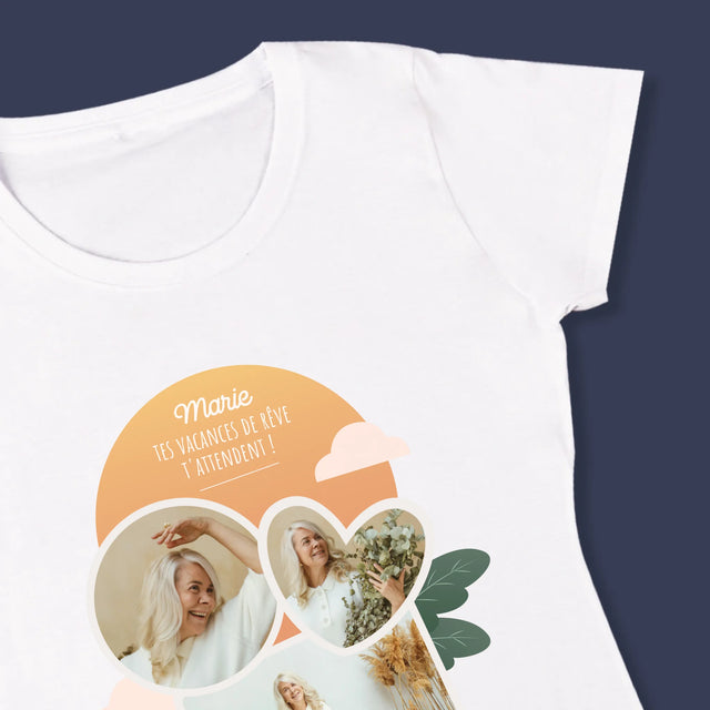 Le Collage Photo: Les Vacances De Rêve - T-Shirt Pour Femmes