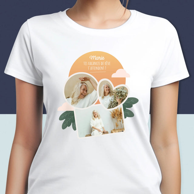 Le Collage Photo: Les Vacances De Rêve - T-Shirt Pour Femmes