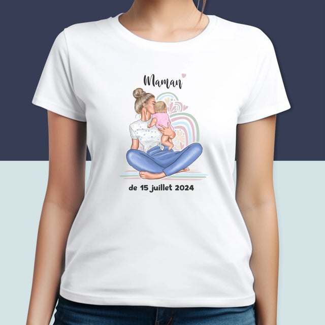 La Création Du Personnage: Jeune Maman - T-Shirt Pour Femmes