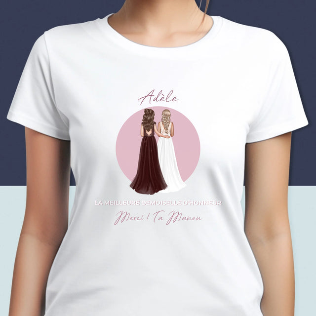 La Création Du Personnage: La Meilleure Demoiselle D'Honneur - T-Shirt Pour Femmes
