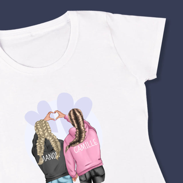 La Création Du Personnage: Les Amies - T-Shirt Pour Femmes