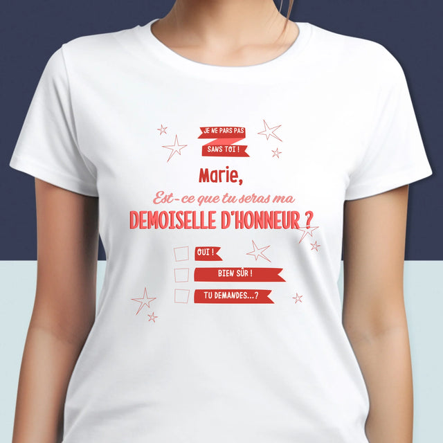 Le Prénom Et Un Texte: Je Ne Pars Pas Sans Toi - T-Shirt Pour Femmes
