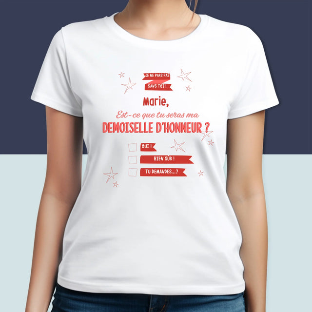 Le Prénom Et Un Texte: Je Ne Pars Pas Sans Toi - T-Shirt Pour Femmes