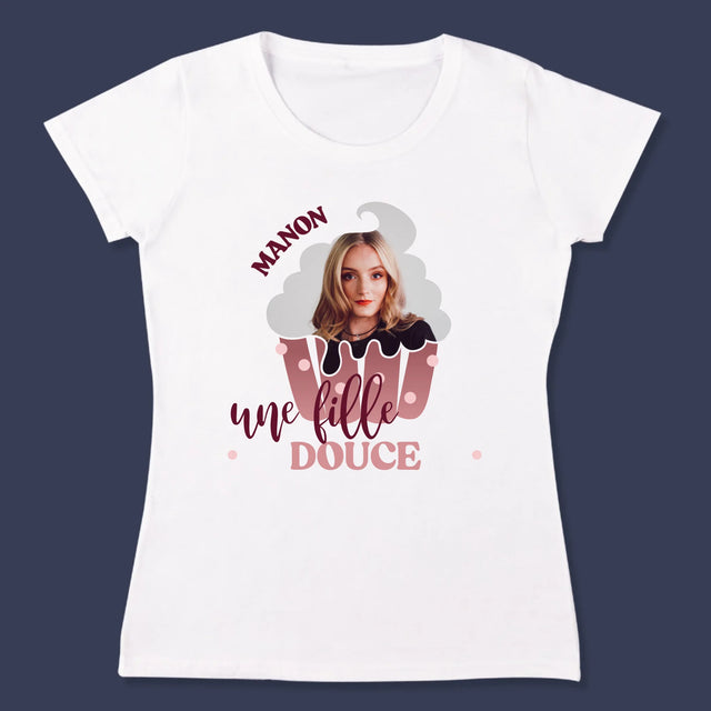 La Photo Et Un Texte: Une Fille Douce - T-Shirt Pour Femmes