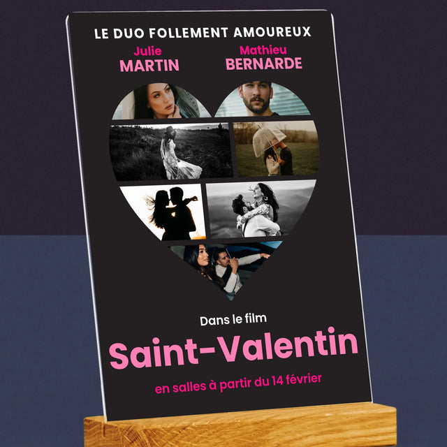 Le Collage Photo: Saint-Valentin Affiche Du Film  - Impression Sur Verre Acrylique 