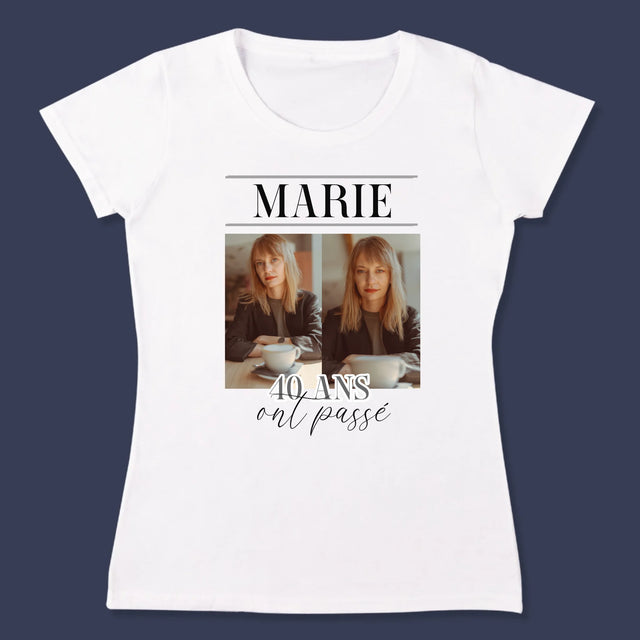 Collage Photo: 40 Ans Ont Passé - T-Shirt Pour Femmes