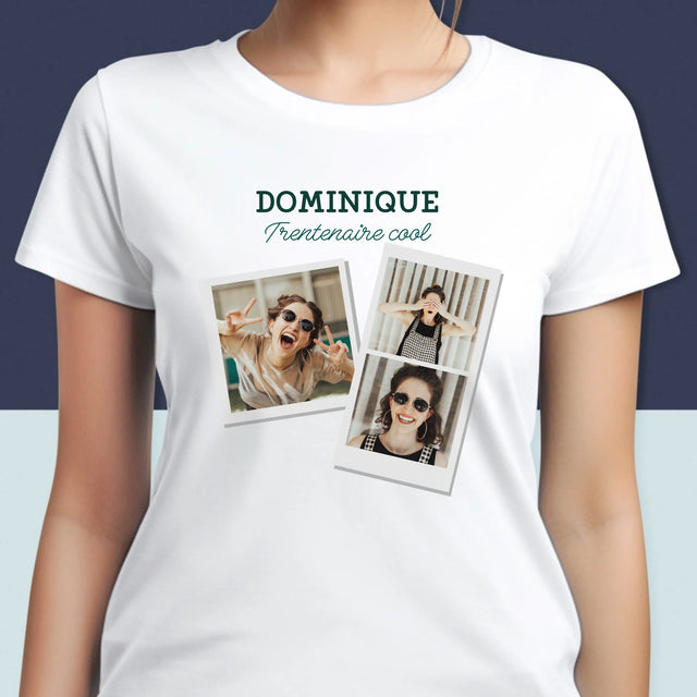 Collage Photo: La Trentenaire Cool - T-Shirt Pour Femmes