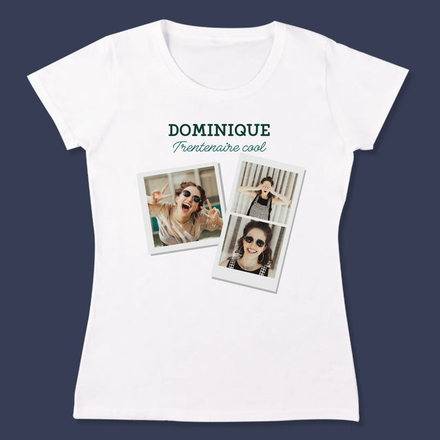 Collage Photo: La Trentenaire Cool - T-Shirt Pour Femmes