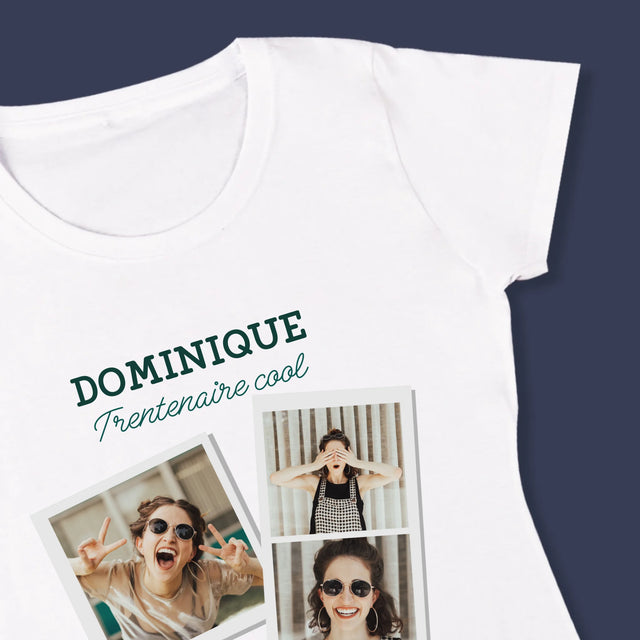 Collage Photo: La Trentenaire Cool - T-Shirt Pour Femmes
