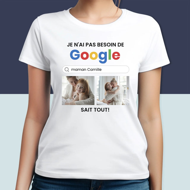 Collage Photo: Je N'Ai Pas Besoin De Googler - T-Shirt Pour Femmes