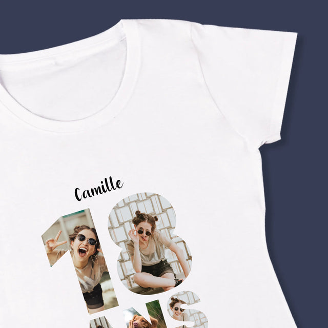 Collage Photo De Lettre: 18 Ans - T-Shirt Pour Femmes