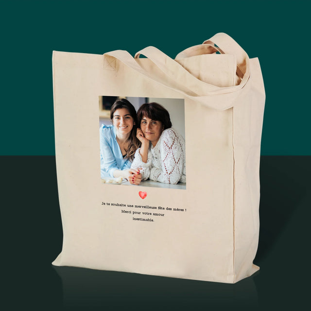 La Photo Et Un Texte: Carte Pour Maman - Sac En Toile