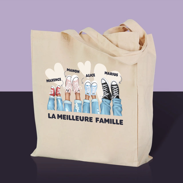 La Création Du Personnage: La Famille Baskets  - Sac En Toile