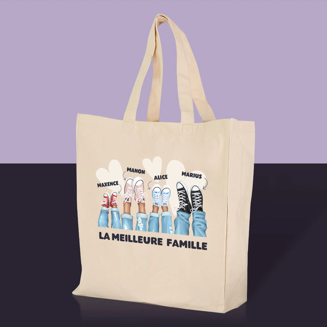 La Création Du Personnage: La Famille Baskets  - Sac En Toile