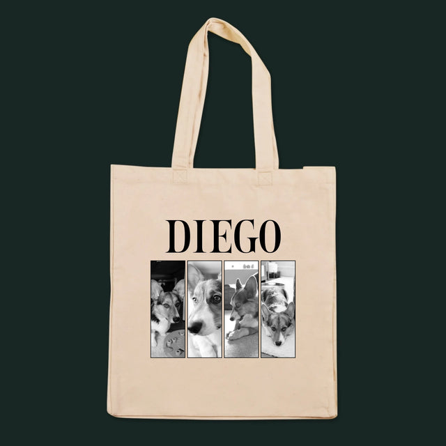 Le Collage Photo: Un Classique Bootleg Avec Un Animal - Sac En Toile