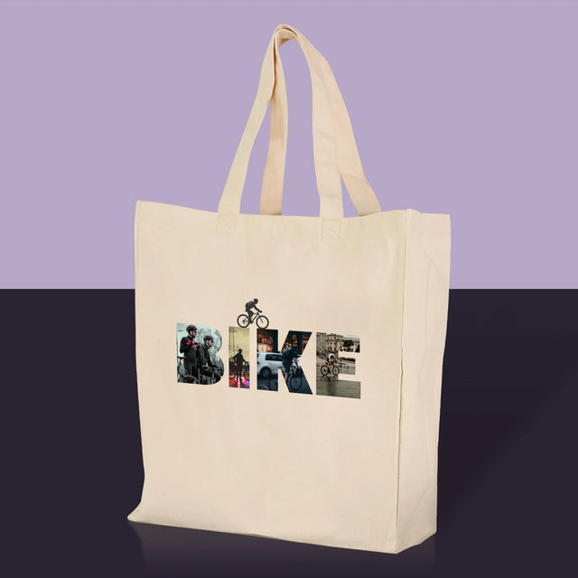 Collage Photo De Lettre: Bike - Sac En Toile