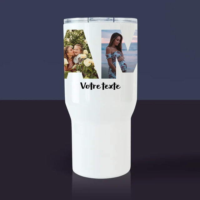 Collage Photo De Lettre: Mère Des Photos - Mug De Voyage 650 Ml