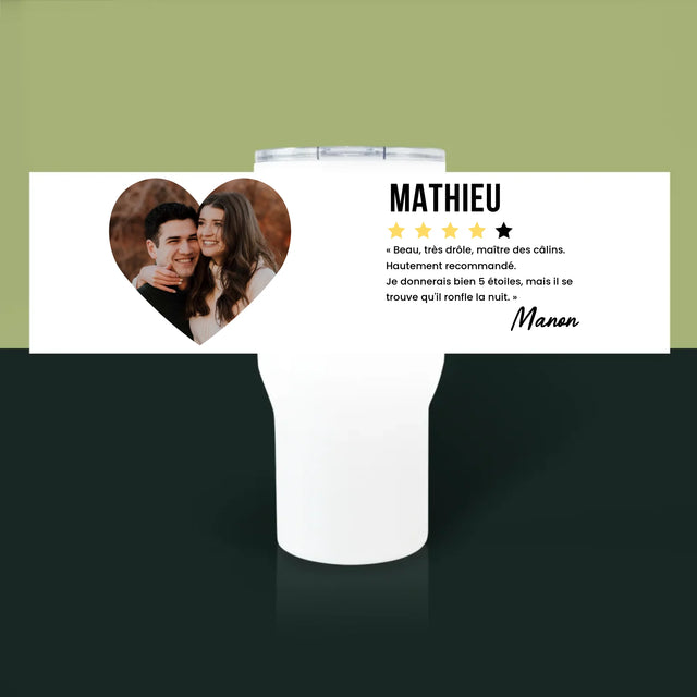 La Photo Et Un Texte: Le Meilleur Petit-Ami Je Recommande - Mug De Voyage 650 Ml