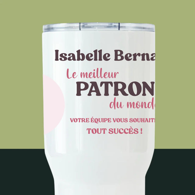 Le Collage Photo: Le Meilleur Patron - Mug De Voyage 650 Ml