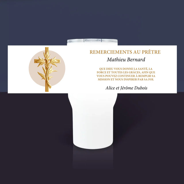 Le Prénom Et Un Texte: Remerciements Au Prêtre  - Mug De Voyage 650 Ml