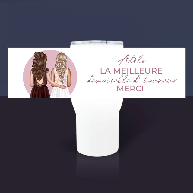 La Création Du Personnage: La Meilleure Demoiselle D'Honneur - Mug De Voyage 650 Ml