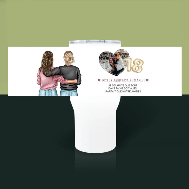 La Création Du Personnage: Le 18E Anniversaire D'Un Ami - Mug De Voyage 650 Ml