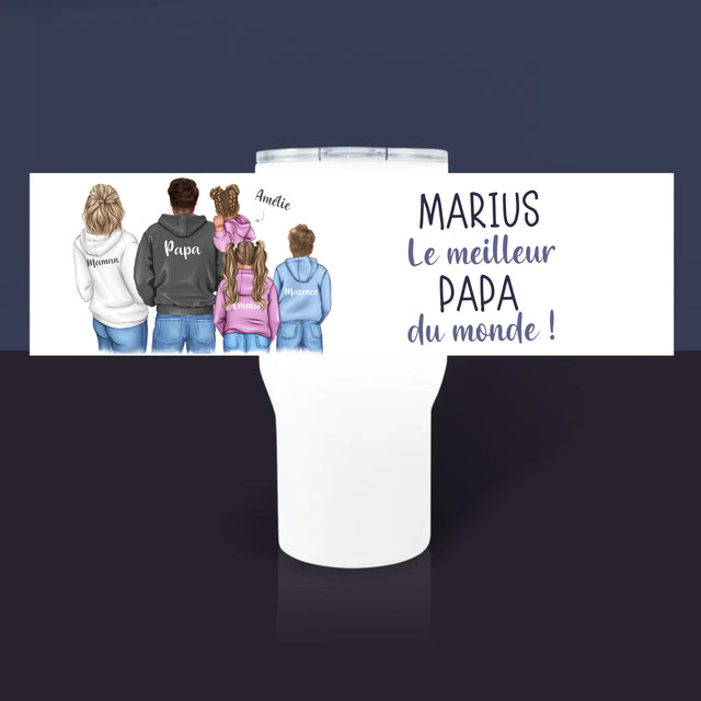 La Création Du Personnage: Famille Avec Enfants - Mug De Voyage 650 Ml