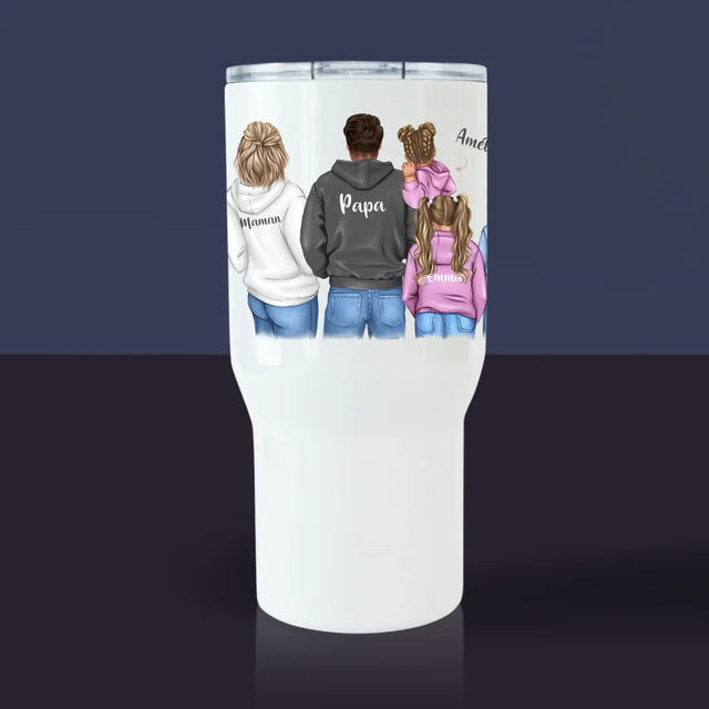 La Création Du Personnage: Famille Avec Enfants - Mug De Voyage 650 Ml