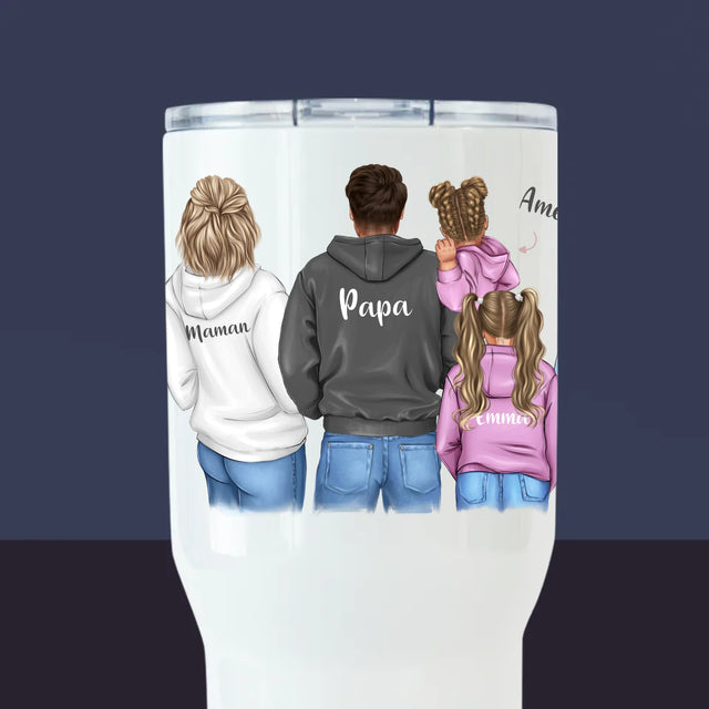 La Création Du Personnage: Famille Avec Enfants - Mug De Voyage 650 Ml