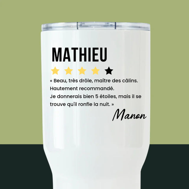 La Photo Et Un Texte: Le Meilleur Petit-Ami Je Recommande - Mug De Voyage 650 Ml