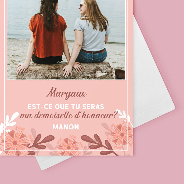 Collage Photo: Demande De Devenir Une Demoiselle D'Honneur - Carte De Vœux