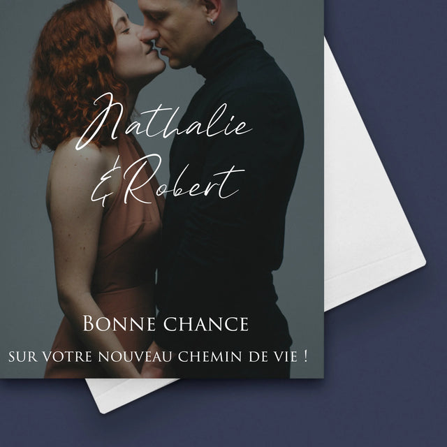 La Photo Et Un Texte: Photo De Mariage, Les Souhaits - Carte De Vœux