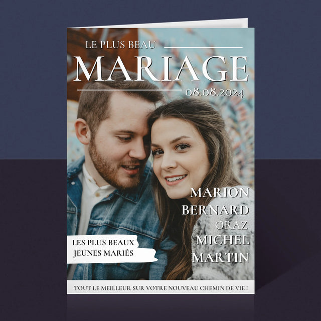La Couverture De Magazine: Le Plus Beau Mariage - Carte De Vœux