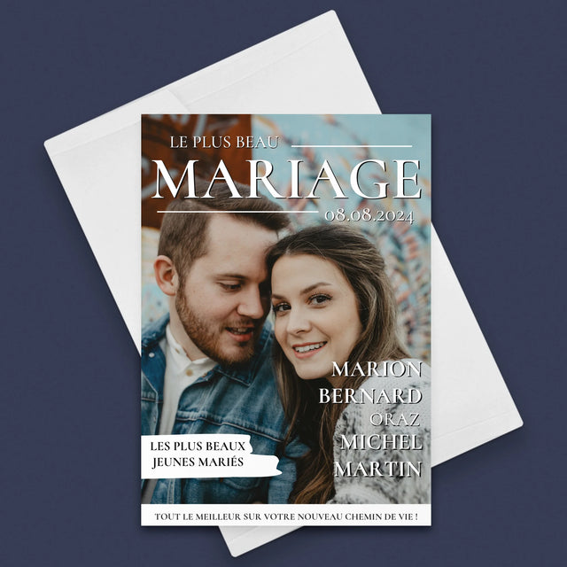 La Couverture De Magazine: Le Plus Beau Mariage - Carte De Vœux