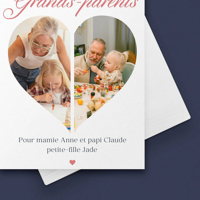 Le Collage Photo: Les Parents Formidables Deviennent Grands-Parents - Carte De Vœux