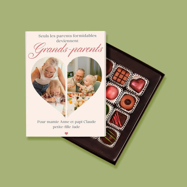 Le Collage Photo: Les Parents Formidables Deviennent Grands-Parents - Pralines