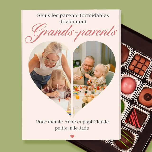 Le Collage Photo: Les Parents Formidables Deviennent Grands-Parents - Pralines