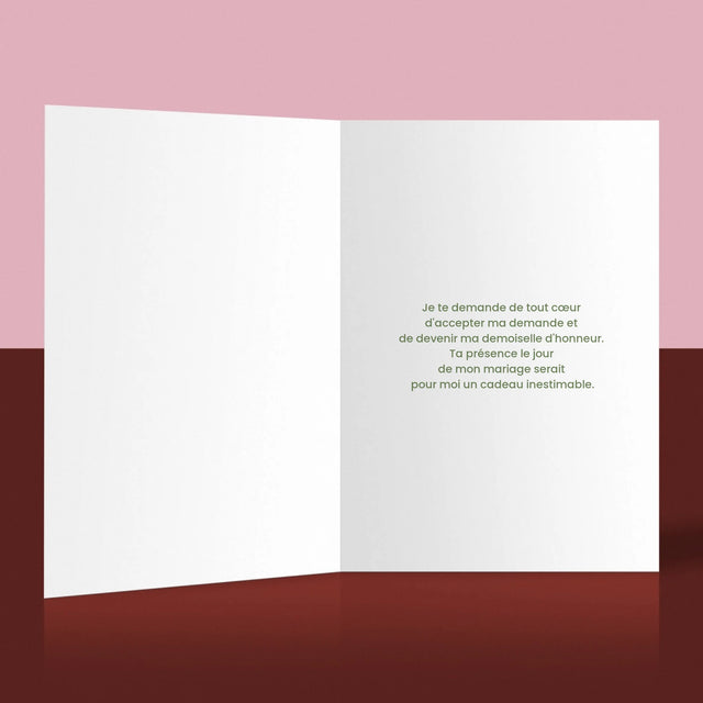 La Photo Et Un Texte: Est-Ce Que Tu Seras Ma Demoiselle D'Honneur ? - Carte De Vœux