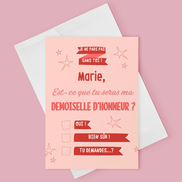 Le Prénom Et Un Texte: Je Ne Pars Pas Sans Toi - Carte De Vœux