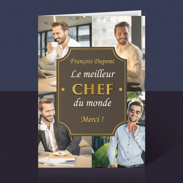 Le Collage Photo: Le Meilleur Chef Du Monde - Carte De Vœux