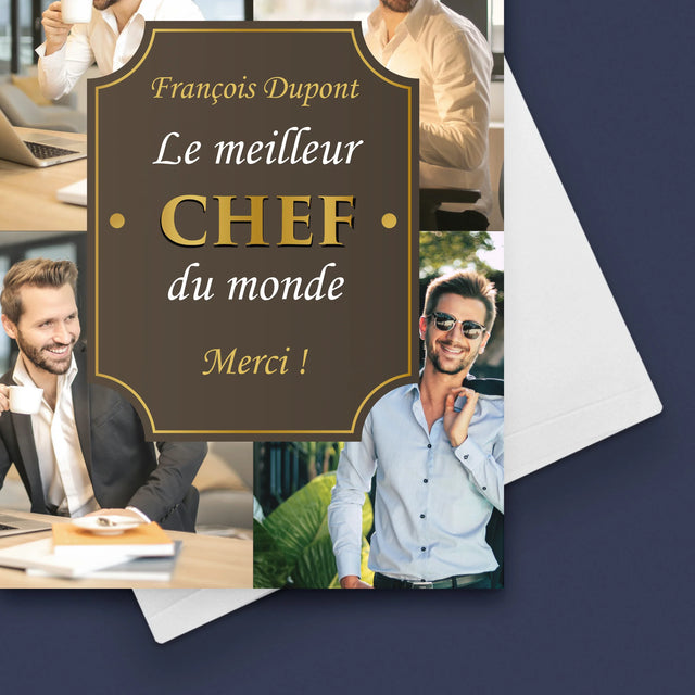 Le Collage Photo: Le Meilleur Chef Du Monde - Carte De Vœux