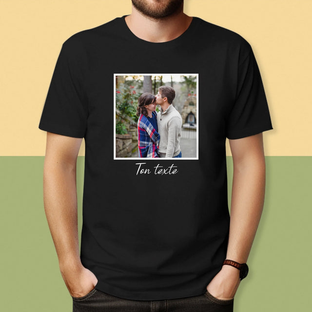 Photo Et Texte: Ta Photo Et Texte - T-Shirt Pour Hommes
