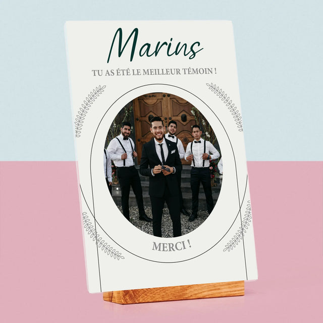 La Photo Et Un Texte: Tu As Été Le Meilleur Témoin - Impression Sur Verre Acrylique