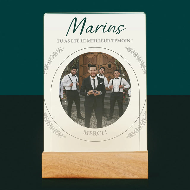 La Photo Et Un Texte: Tu As Été Le Meilleur Témoin - Impression Sur Verre Acrylique